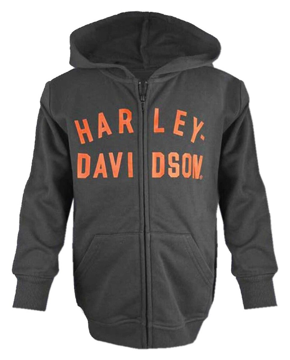 NEW HARLEY DAVIDSON 6580207 French Terry Toddler Zip-Up Hooded Sweatshirt 4/5Y