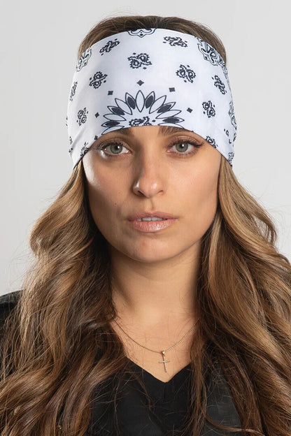 NEW HAIR GLOVE EZ BANDZ 57516 UNISEX SOAKER SERIES WHITE PAISLEY