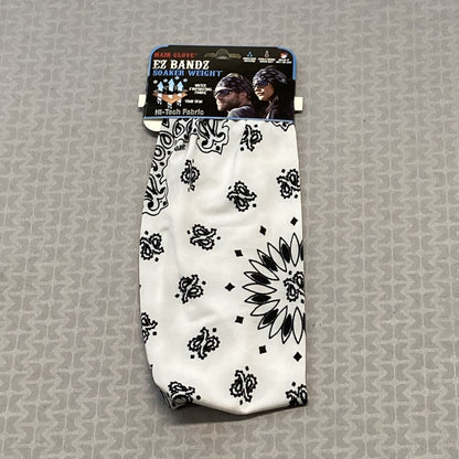 NEW HAIR GLOVE EZ BANDZ 57516 UNISEX SOAKER SERIES WHITE PAISLEY