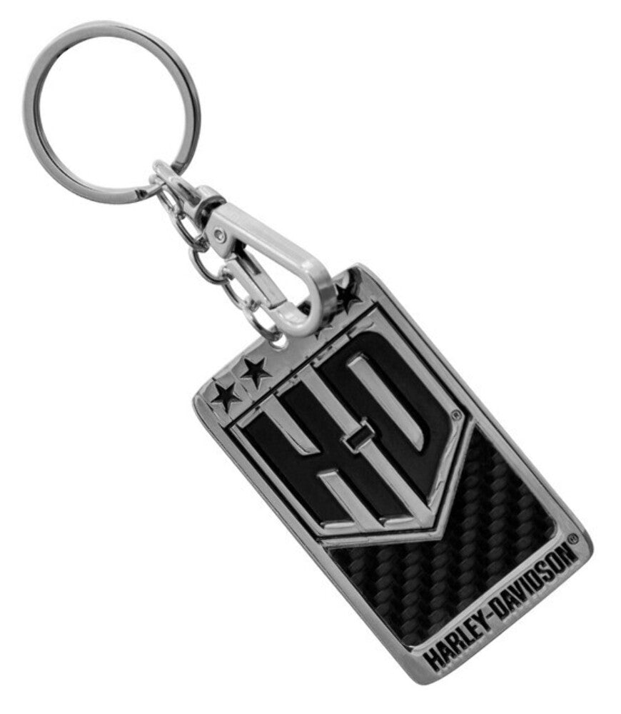 NEW GENUINE HARLEY DAVIDSON 4540PC AMERICAN CARBON FIBER KEYCHAIN