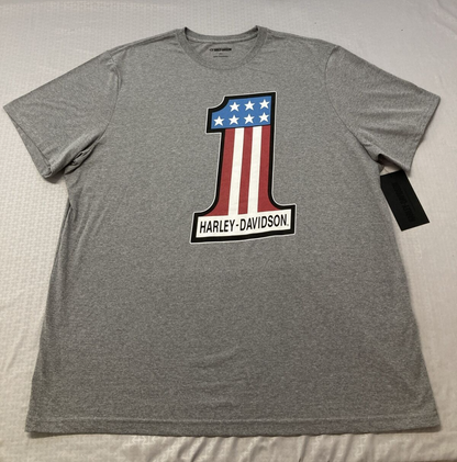NEW HARLEY DAVIDSON 99135-22VM MEN'S #1 RACE GRAPHIC KNIT TEE 4XL