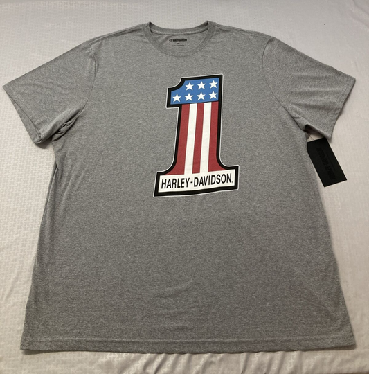 NEW HARLEY DAVIDSON 99135-22VM MEN'S #1 RACE GRAPHIC KNIT TEE 4XL