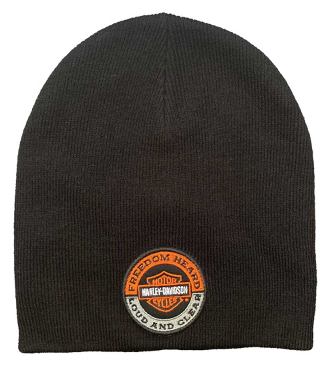 NEW HARLEY DAVIDSON 5029008703 Men's Embroidered Graphic Cuffed Beanie Hat Black