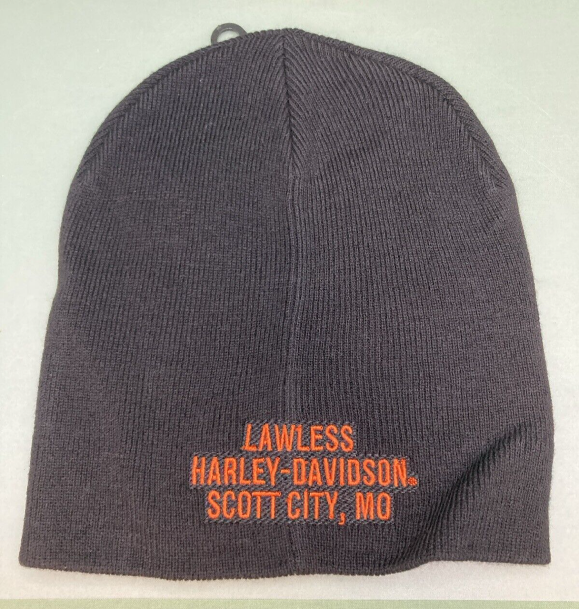 NEW HARLEY DAVIDSON 5029008703 Men's Embroidered Graphic Cuffed Beanie Hat Black