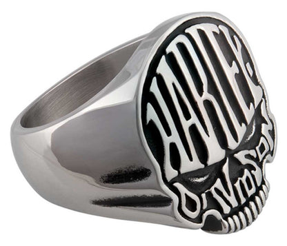 NEW GENUINE HARLEY DAVIDSON MOD HSR0082 SZ 14 CALAVERA STAINLESS STEEL RING