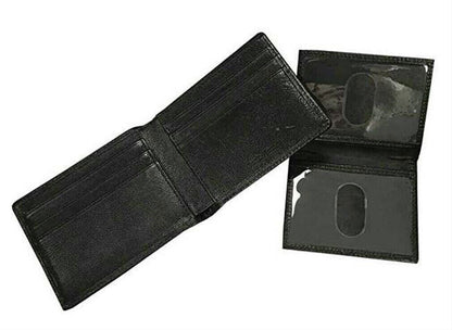 NEW HARLEY DAVIDSON EE9035L-BLK Mens Eagle Emboss Leather Bifold Plus One Wallet