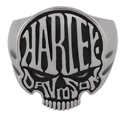 NEW GENUINE HARLEY DAVIDSON MOD HSR0082 SZ 12 CALAVERA STAINLESS STEEL RING
