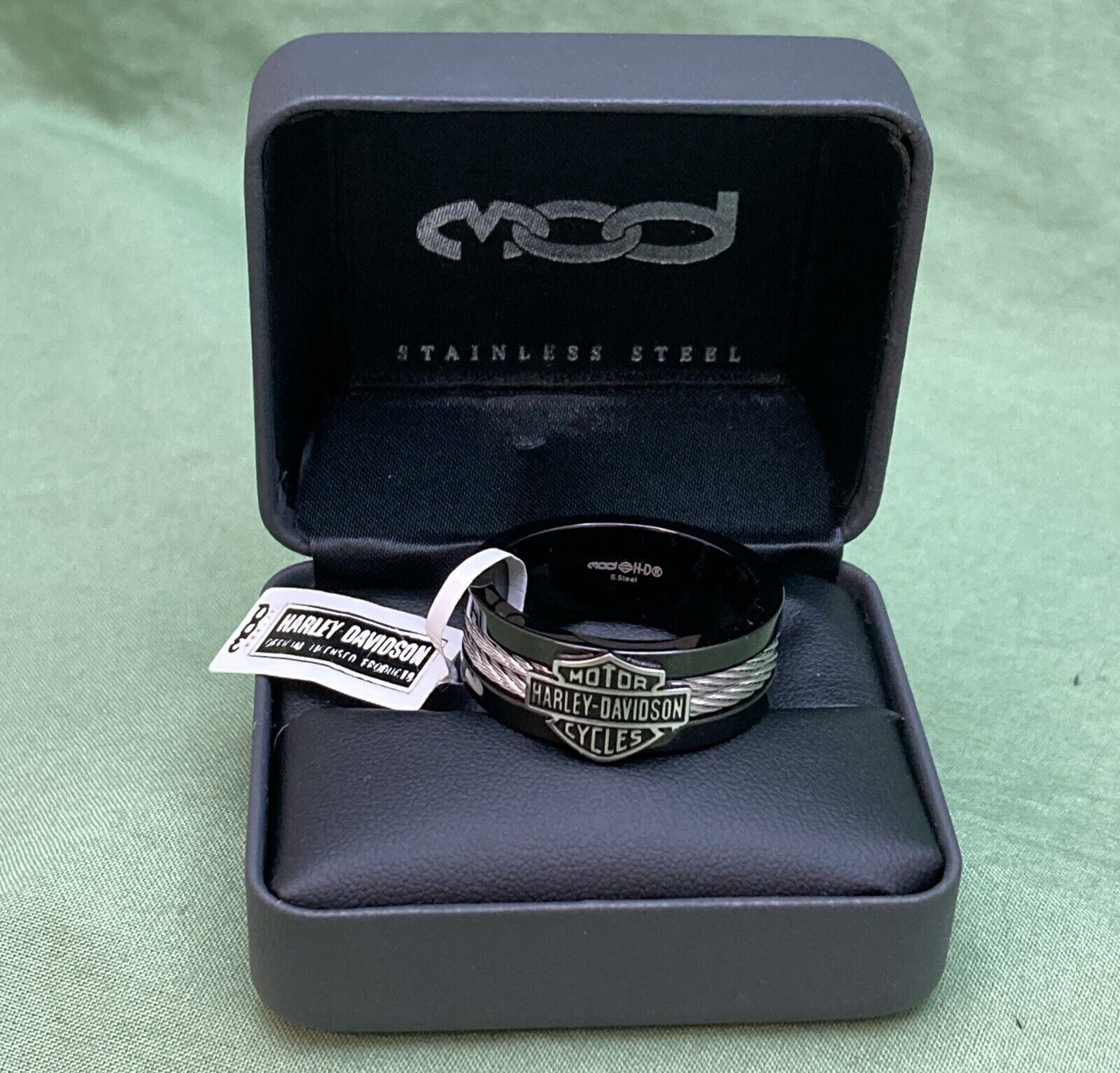 NEW GENUINE HARLEY DAVIDSON MOD HSR0021 SZ 14 Bar & Shield Cable RING