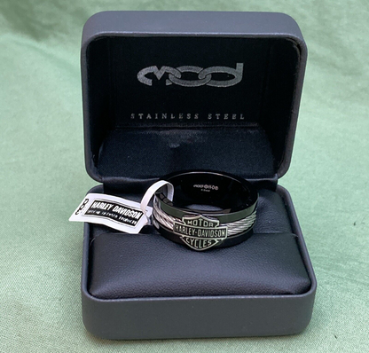 NEW GENUINE HARLEY DAVIDSON MOD HSR0021 SZ 14 Bar & Shield Cable RING