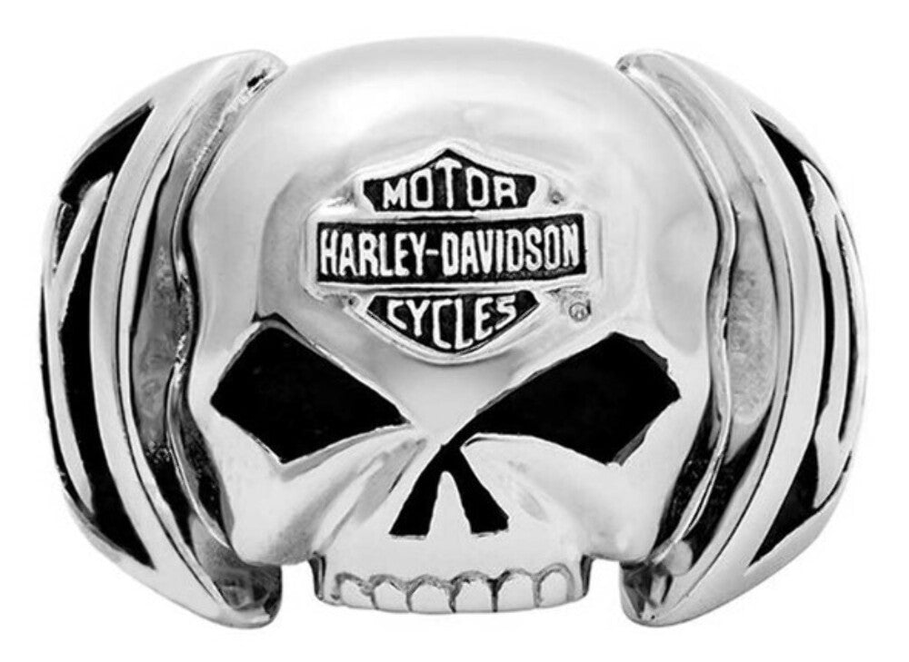NEW GENUINE HARLEY DAVIDSON MOD HSR0004 SZ 14 Men's Skull Ring