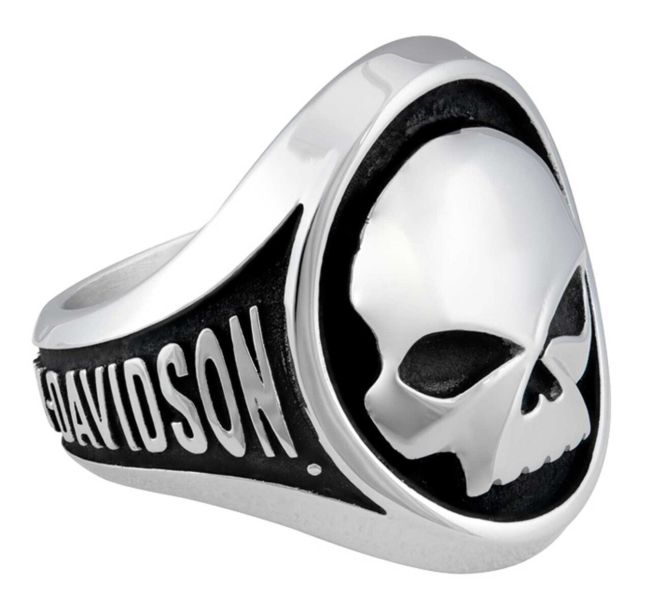 NEW GENUINE HARLEY DAVIDSON MOD HSR0086 SZ 14 STEEL HD LARGE SKULL RING
