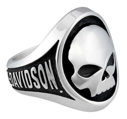 NEW GENUINE HARLEY DAVIDSON MOD HSR0086 SZ 14 STEEL HD LARGE SKULL RING