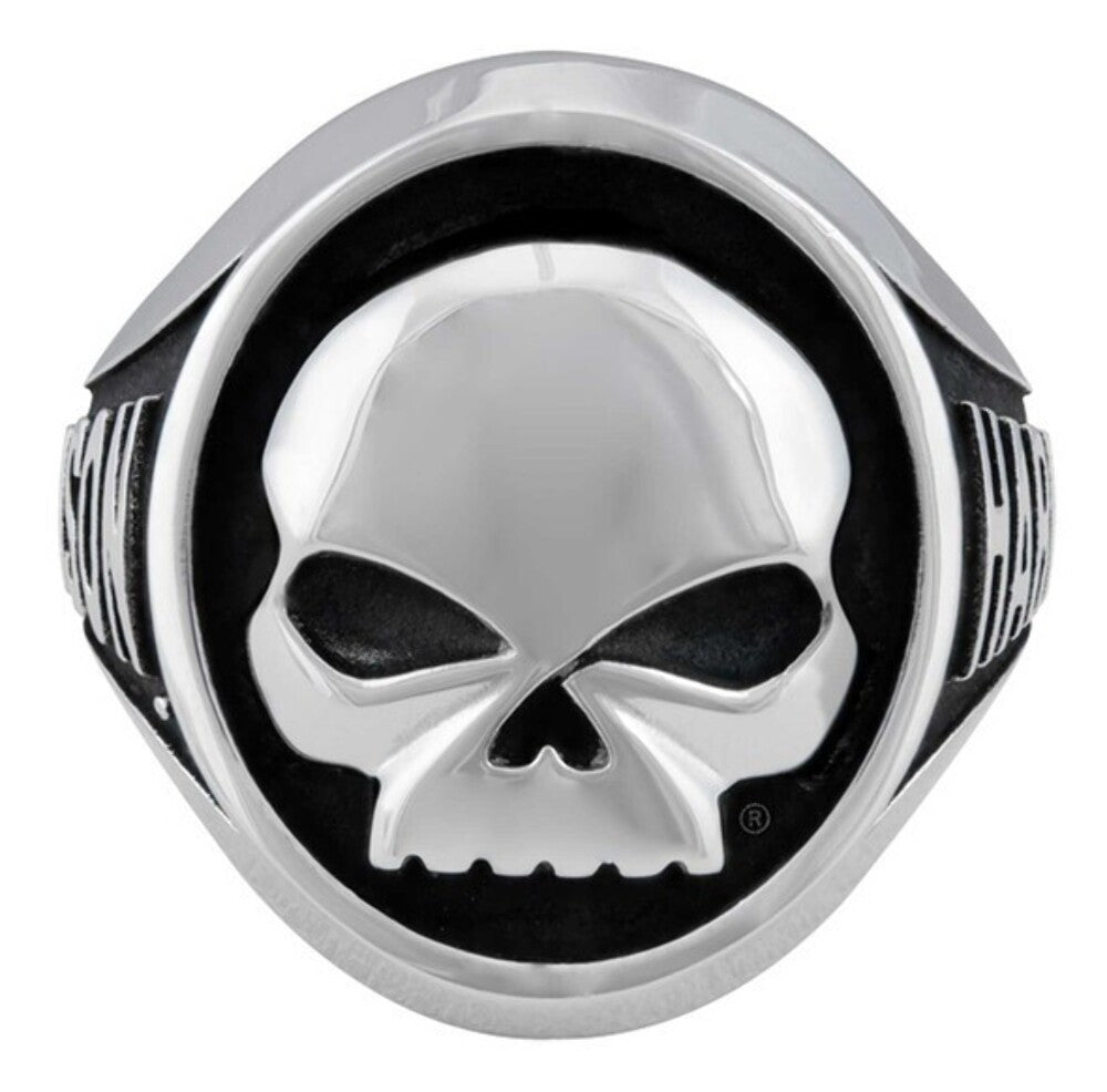 NEW GENUINE HARLEY DAVIDSON MOD HSR0086 SZ 10 STEEL HD LARGE SKULL RING