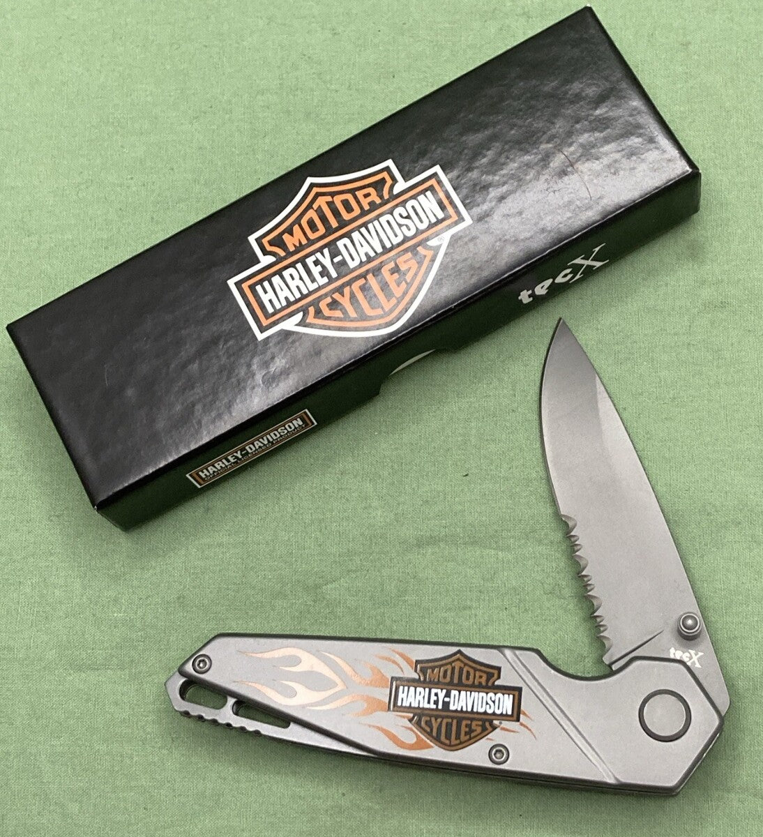 NEW HARLEY DAVIDSON 52251 TECX CASE Stainless Steel Linerlock Folding Knife