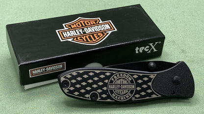 NEW HARLEY DAVIDSON 52253 TECX CASE 440 SS DROP POINT black-coated Folding Knife