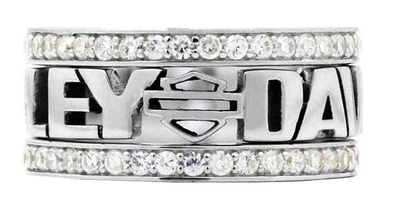 NEW GENUINE HARLEY DAVIDSON MOD HDR0294 SZ 9 WOMEN'S STACKING RING