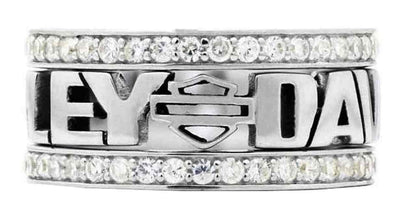 NEW GENUINE HARLEY DAVIDSON MOD HDR0294 SZ 9 WOMEN'S STACKING RING