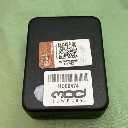 NEW GENUINE HARLEY DAVIDSON MOD HDE0474 WOMEN'S ROUND WINE STUD EARRINGS