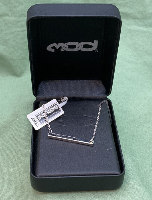 NEW GENUINE HARLEY DAVIDSON MOD HDN0373 WOMEN'S 16" HD SMALL BAR NECKLACE