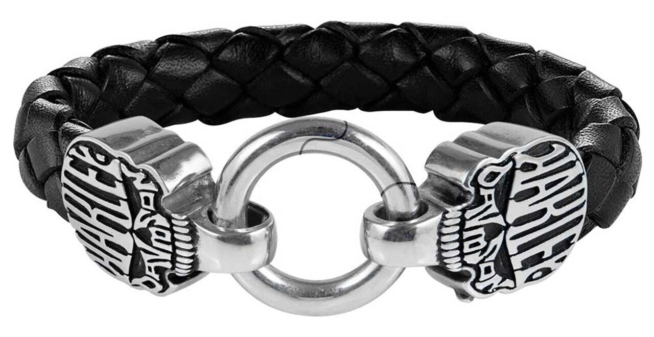NEW GENUINE HARLEY DAVIDSON MOD HSB0234 MEN'S 9" CALAVERA SKULL BRACELET