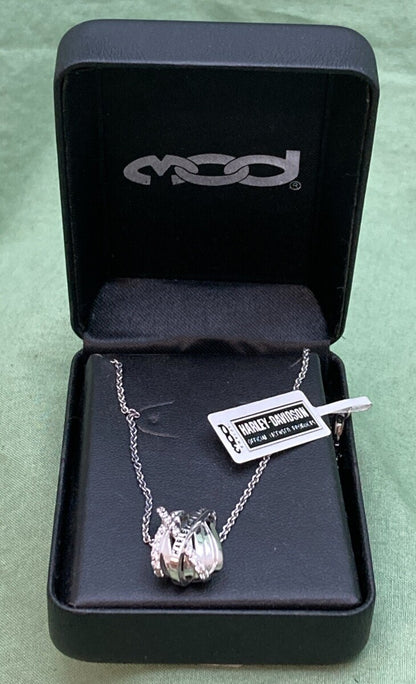 NEW GENUINE HARLEY DAVIDSON MOD HDN0495 WOMEN'S 16-18" TWISTED BLING HD NECKLACE