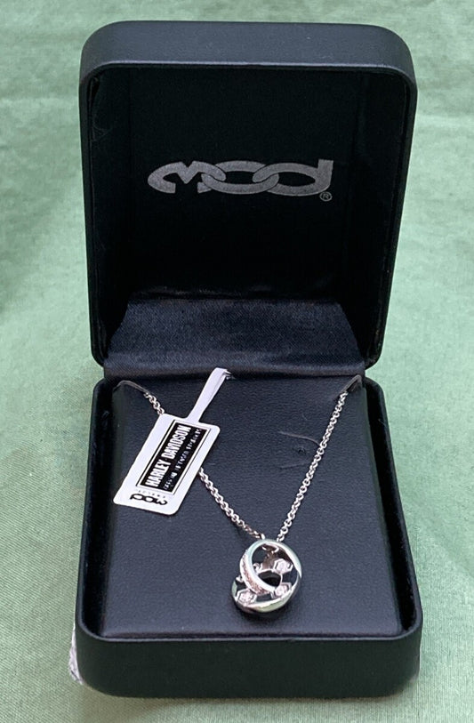NEW GENUINE HARLEY DAVIDSON MOD HDN0500 WOMEN'S 16-18" B&S CIRQUE NECKLACE