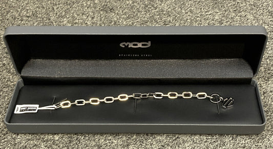 NEW GENUINE HARLEY DAVIDSON MOD HSB0243 WOMEN'S 7.5" B&S CHAIN BRACELET