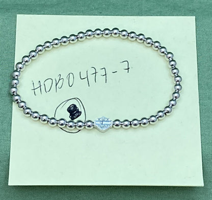 NEW REPLACES HARLEY DAVIDSON MOD HDB0477 WOMEN'S S Beaded B&S Stretch Bracelet