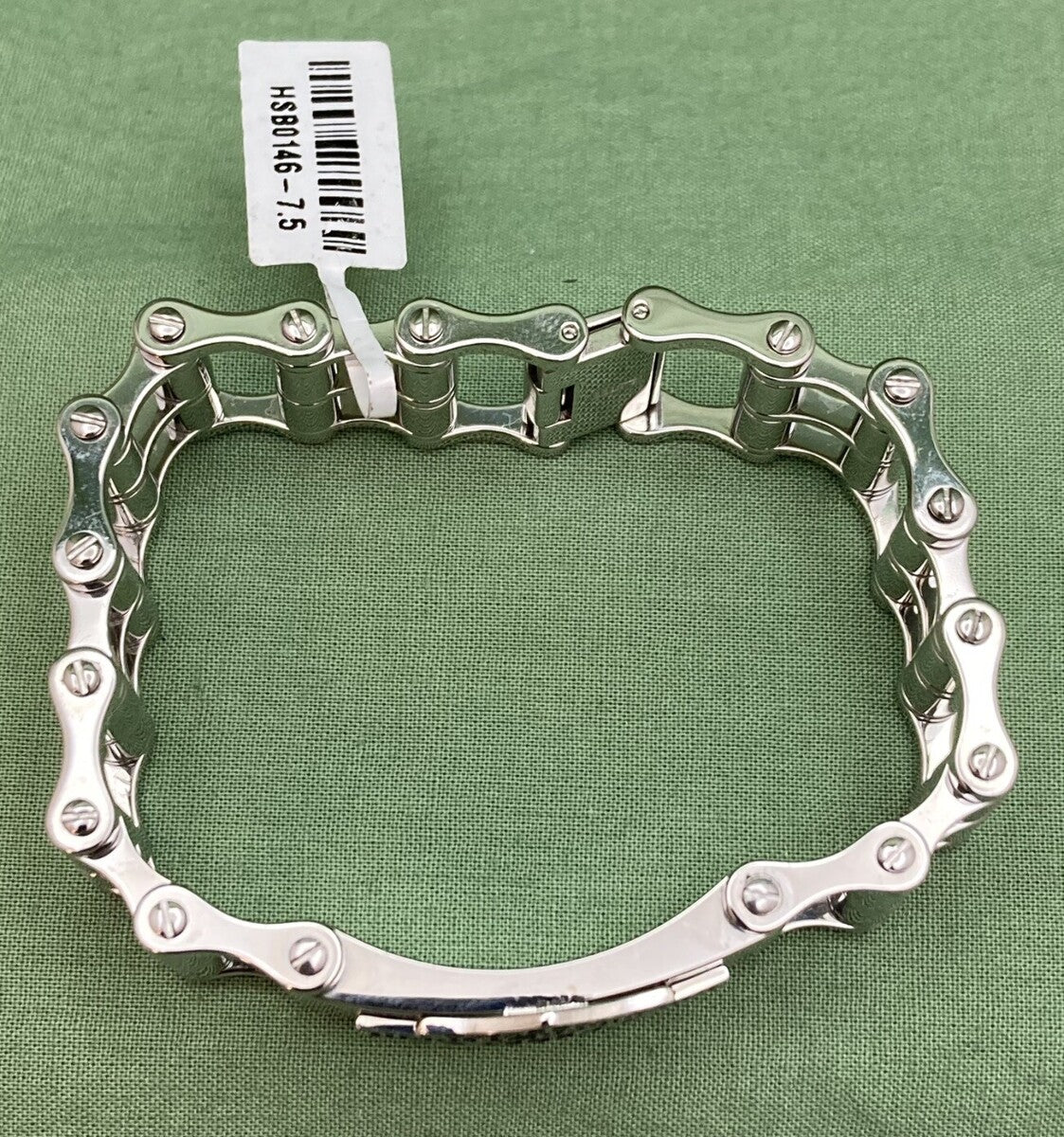 NEW GENUINE HARLEY DAVIDSON MOD HSB0146 MEN'S 7.5" B&S LARGE CHAIN BRACELET