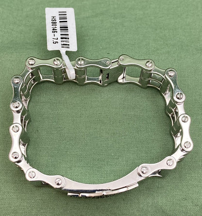 NEW GENUINE HARLEY DAVIDSON MOD HSB0146 MEN'S 7.5" B&S LARGE CHAIN BRACELET