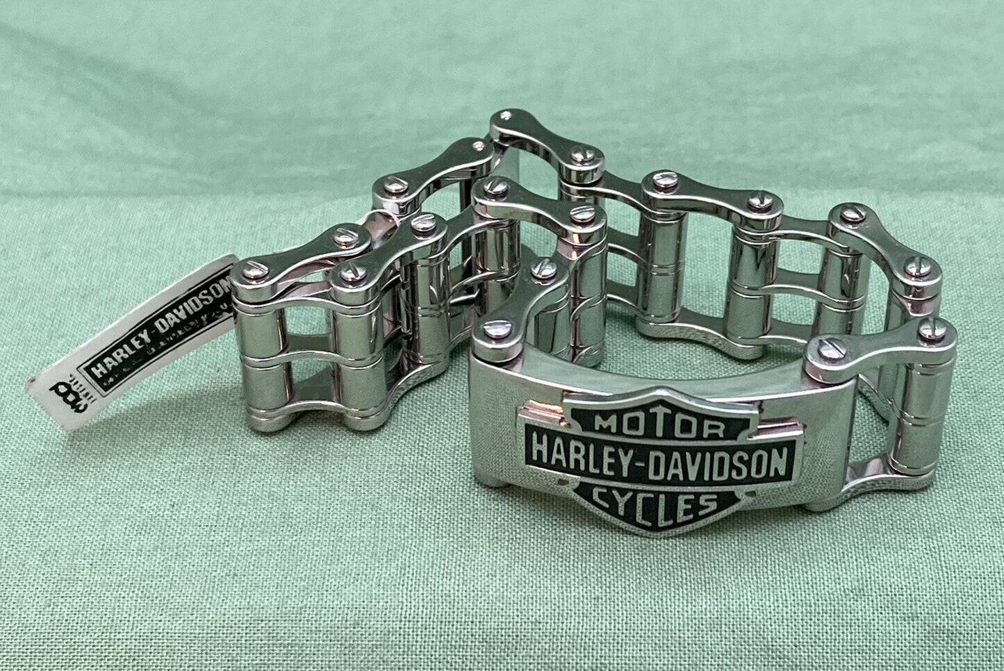 NEW GENUINE HARLEY DAVIDSON MOD HSB0146 MEN'S 7.5" B&S LARGE CHAIN BRACELET