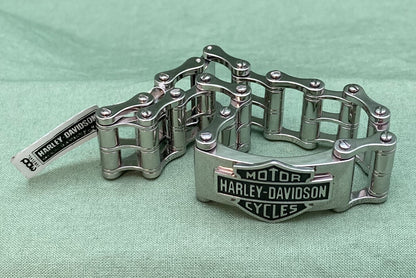 NEW GENUINE HARLEY DAVIDSON MOD HSB0146 MEN'S 7.5" B&S LARGE CHAIN BRACELET