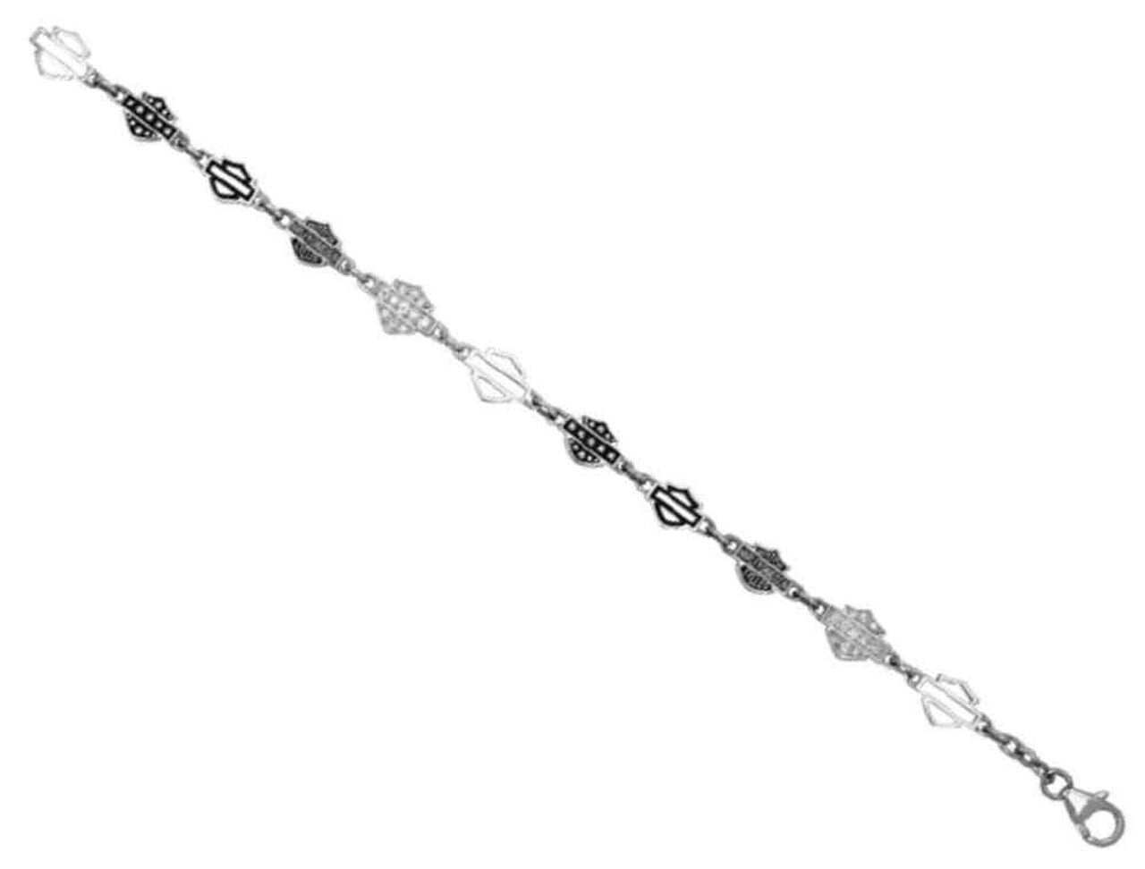 NEW GENUINE HARLEY DAVIDSON MOD HDB0235 WOMEN'S 8" MULTI B&S CHAIN BRACELET