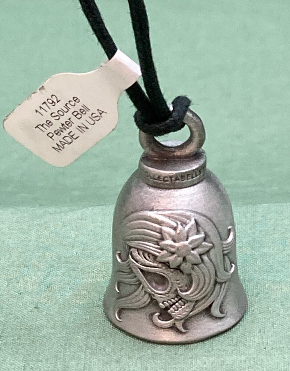 NEW HARLEY DAVIDSON 11792 PEWTER LADY SUGAR SKULL RIDE BELL