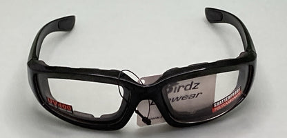 NEW BIRDZ EYEWEAR ORIOLESD BLACK FRAME CLEAR LENS GLASSES W/ EVA FOAM