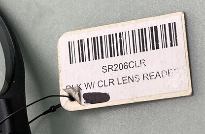 NEW UNDERCOVER EYEWEAR SR206CLR BLACK W/ CLEAR LENS READER 3.0 SAFETY GLASSES