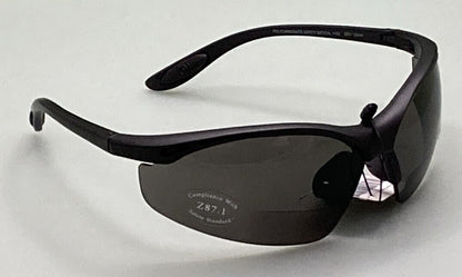 NEW UNDERCOVER EYEWEAR UESR206SMK BLACK W/ SMOKE LENS BIFOCAL 3.0 SUNGLASSES