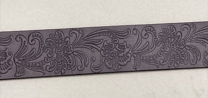 NEW HARLEY DAVIDSON HDWBT11526 WOMEN'S DIXIE EMBOSSED BLACK LEATHER BELT SMALL