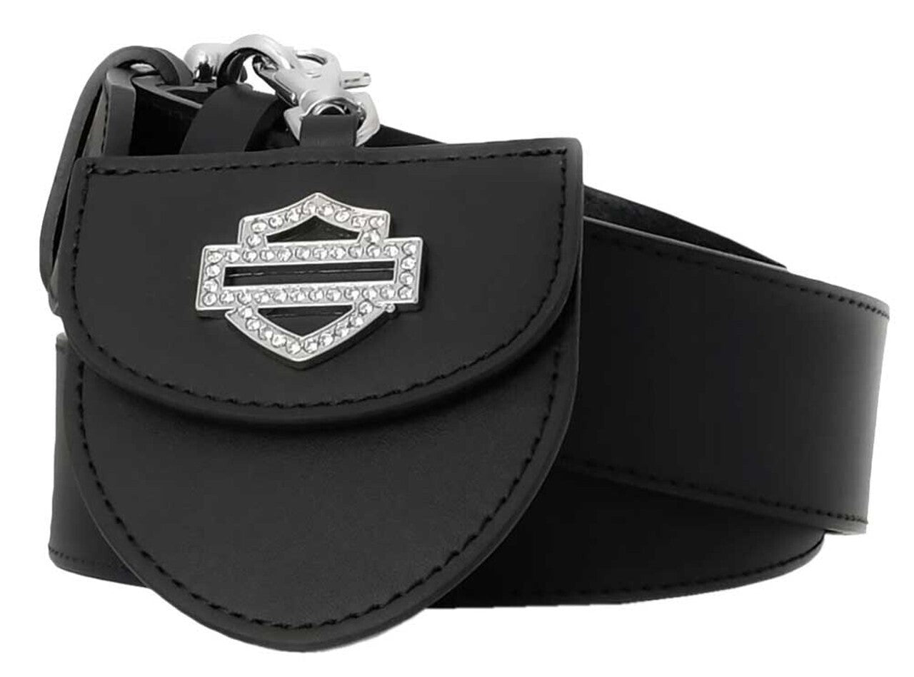 NEW HARLEY DAVIDSON HDWBT11660 Women's Tag Along Leather Belt w/Coin Purse Sm
