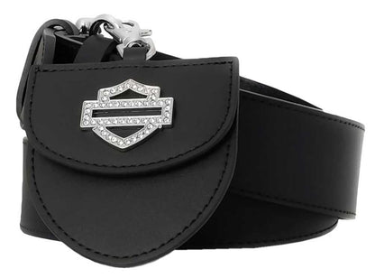 NEW HARLEY DAVIDSON HDWBT11660 Women's Tag Along Leather Belt w/Coin Purse Sm