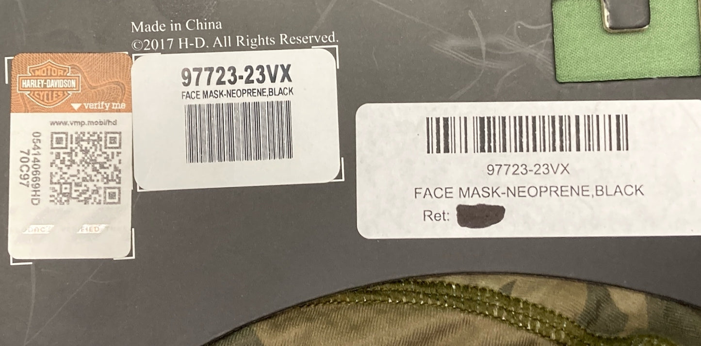 NEW GENUINE HARLEY DAVIDSON 97723-23VX Face Mask NEOPRENE