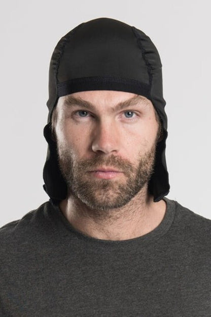 NEW HAIR GLOVE 57801 SKULL SOAKER CAP W/ TAIL M/L BLACK