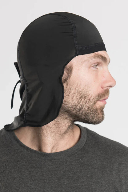 NEW HAIR GLOVE 57801 SKULL SOAKER CAP W/ TAIL M/L BLACK