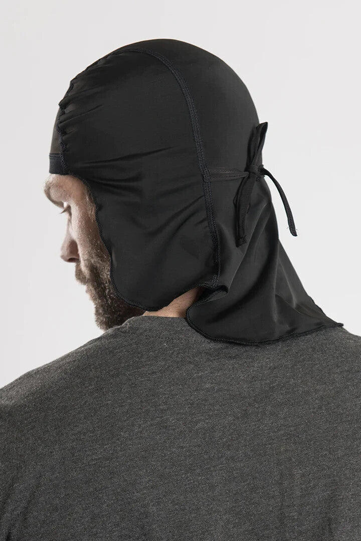 NEW HAIR GLOVE 57801 SKULL SOAKER CAP W/ TAIL M/L BLACK