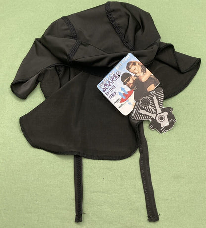 NEW HAIR GLOVE 57801 SKULL SOAKER CAP W/ TAIL M/L BLACK
