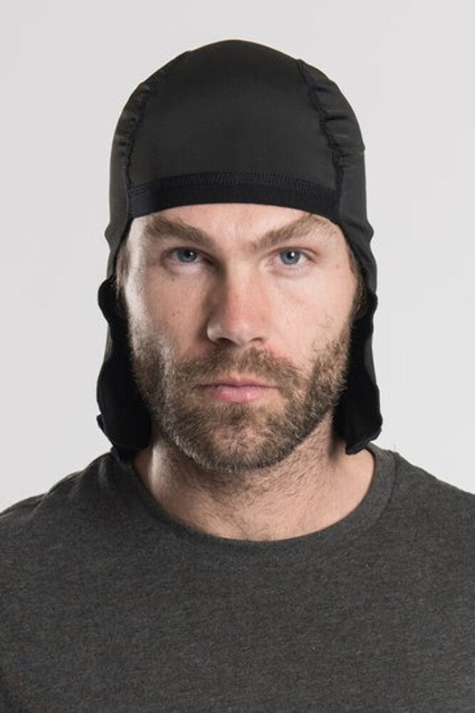 NEW HAIR GLOVE 57800 SKULL CAP SOAKER BLACK W/ TAIL S/M