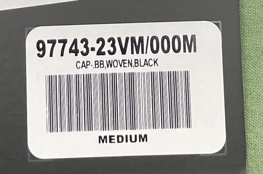 NEW HARLEY DAVIDSON 97743-23VM MEN'S MEDIUM B&S BLACK WOVEN FITTED BB CAP 7-1/4