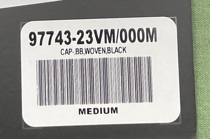 NEW HARLEY DAVIDSON 97743-23VM MEN'S MEDIUM B&S BLACK WOVEN FITTED BB CAP 7-1/4
