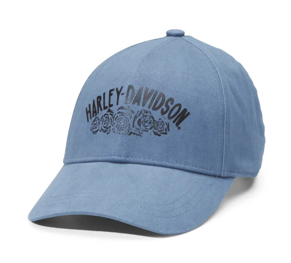 NEW HARLEY DAVIDSON 97707-23VW WOMEN'S ADJUSTABLE BB BLUE ICE BIKER CAP