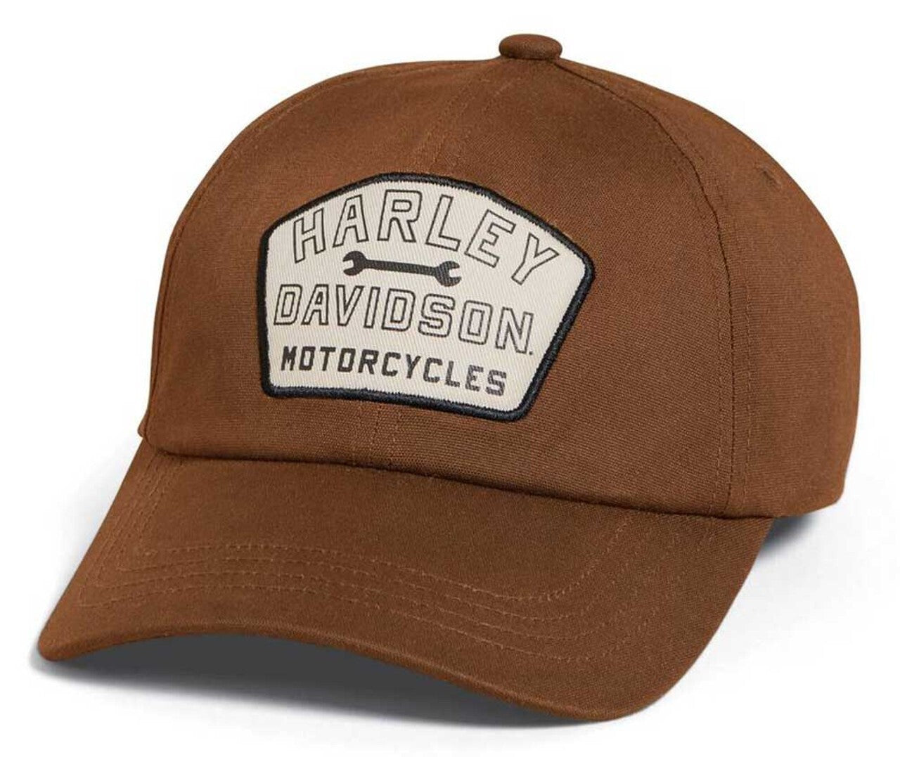 NEW HARLEY DAVIDSON 97679-23VM MEN'S STRETCH FIT M/L BROWN Waxed Canvas Cap